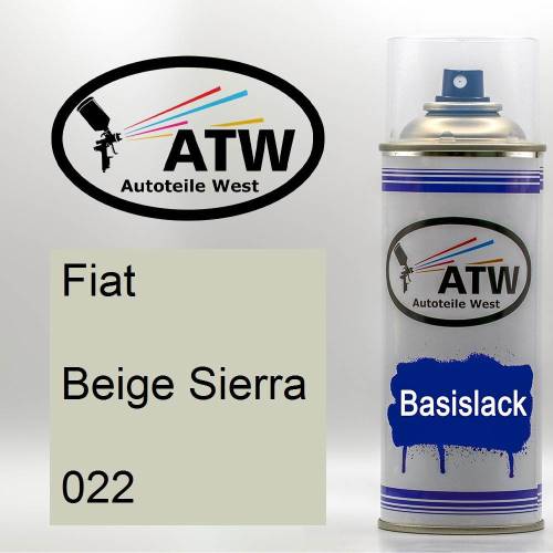 Fiat, Beige Sierra, 022: 400ml Sprühdose, von ATW Autoteile West.